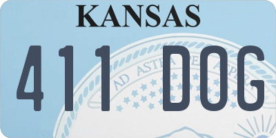 KS license plate 411DOG