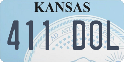 KS license plate 411DOL