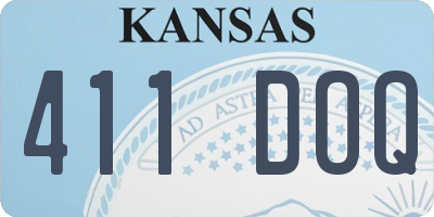 KS license plate 411DOQ