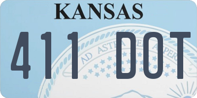 KS license plate 411DOT