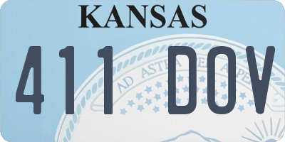 KS license plate 411DOV