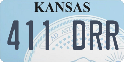 KS license plate 411DRR