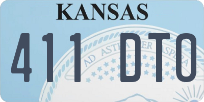 KS license plate 411DTO