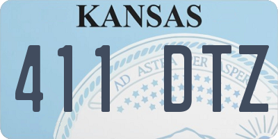 KS license plate 411DTZ