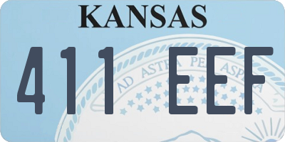 KS license plate 411EEF