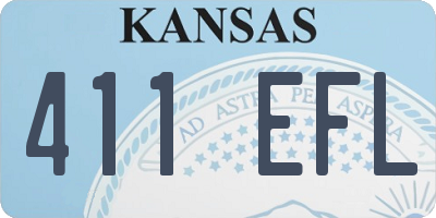 KS license plate 411EFL