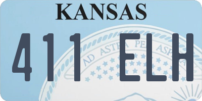 KS license plate 411ELH