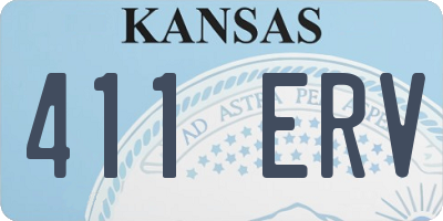 KS license plate 411ERV