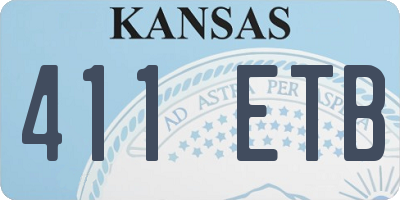 KS license plate 411ETB