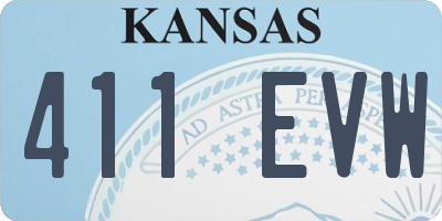 KS license plate 411EVW