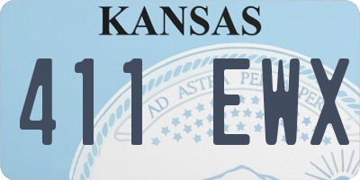 KS license plate 411EWX