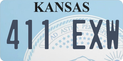 KS license plate 411EXW