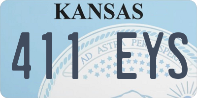 KS license plate 411EYS