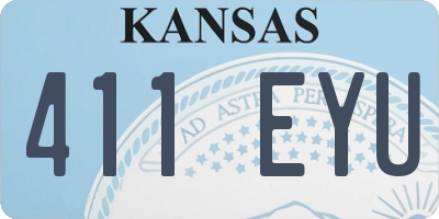 KS license plate 411EYU