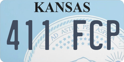 KS license plate 411FCP