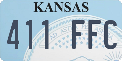 KS license plate 411FFC
