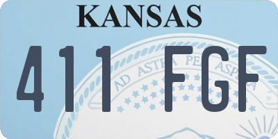 KS license plate 411FGF