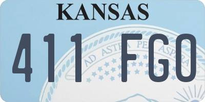 KS license plate 411FGO