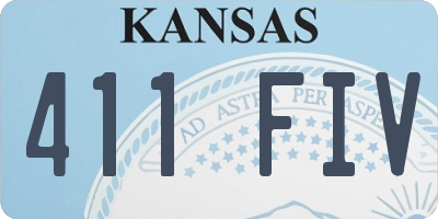 KS license plate 411FIV