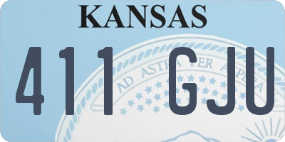 KS license plate 411GJU
