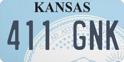 KS license plate 411GNK