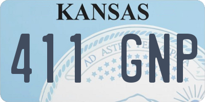 KS license plate 411GNP