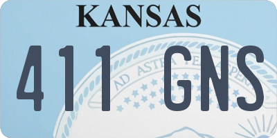 KS license plate 411GNS