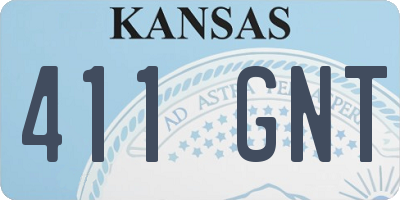 KS license plate 411GNT