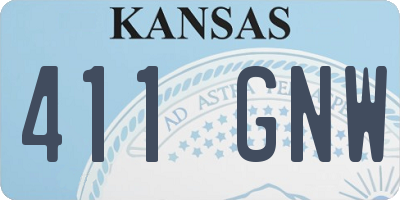 KS license plate 411GNW