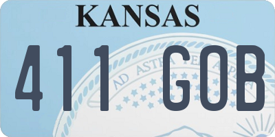 KS license plate 411GOB