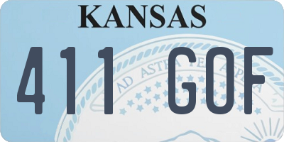 KS license plate 411GOF