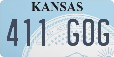 KS license plate 411GOG