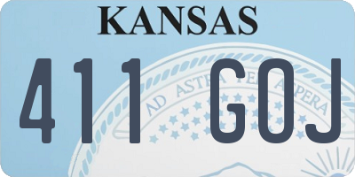 KS license plate 411GOJ