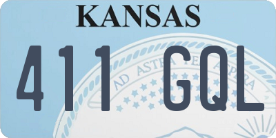 KS license plate 411GQL