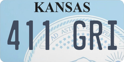 KS license plate 411GRI
