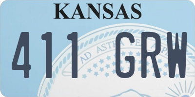 KS license plate 411GRW