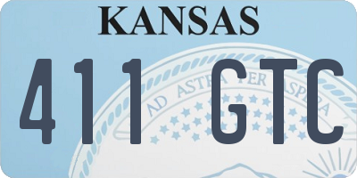 KS license plate 411GTC