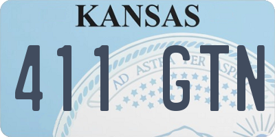KS license plate 411GTN