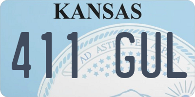 KS license plate 411GUL