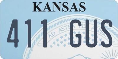 KS license plate 411GUS