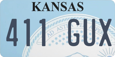 KS license plate 411GUX
