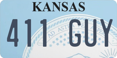 KS license plate 411GUY