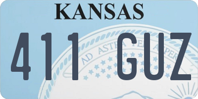 KS license plate 411GUZ