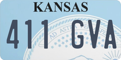 KS license plate 411GVA