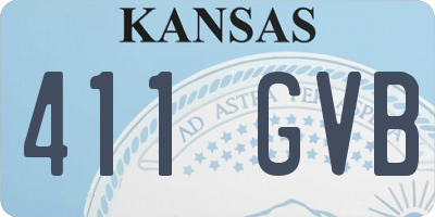 KS license plate 411GVB
