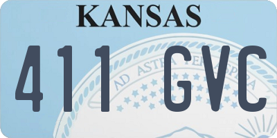 KS license plate 411GVC