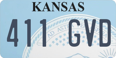 KS license plate 411GVD