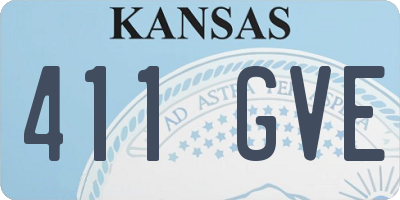 KS license plate 411GVE
