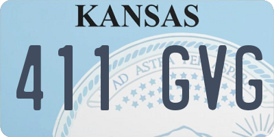 KS license plate 411GVG