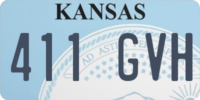 KS license plate 411GVH